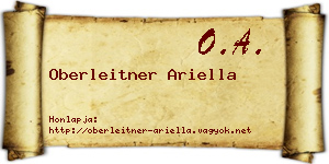 Oberleitner Ariella névjegykártya
